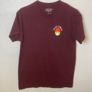 Medium maroon eighty eight socially distant shirt.
